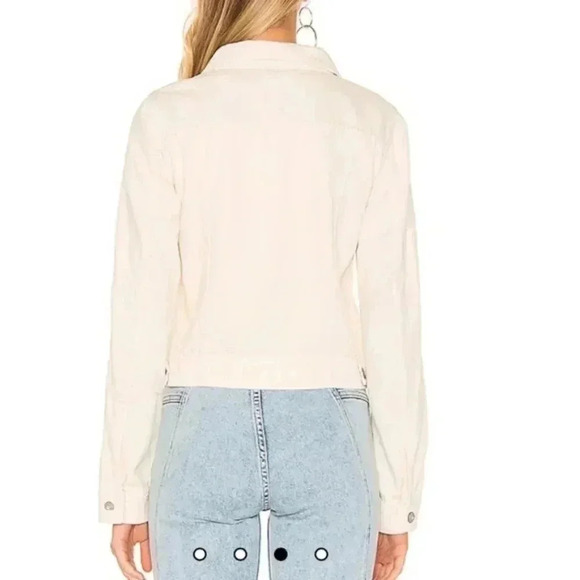 Free People Rumors Denim Jacket in Ivory Size Small OB933373 - Picture 8 of 15